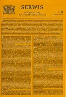 Serwis informacyjny Politechniki Gdańskiej, Nr 22, dnia: 10.06.1992