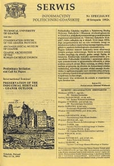 Serwis informacyjny Politechniki Gdańskiej, Nr specjalny, dnia: 18.11.1992
