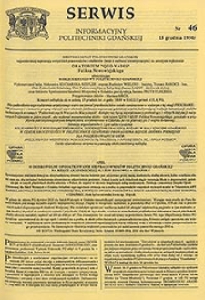 Serwis informacyjny Politechniki Gdańskiej, Nr 46, dnia: 15.12.1994