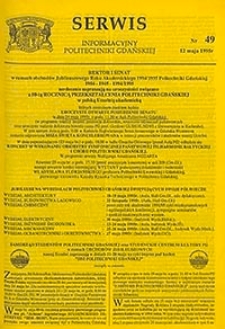 Serwis informacyjny Politechniki Gdańskiej, Nr 49, dnia: 12.05.1995