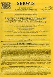 Serwis informacyjny Politechniki Gdańskiej, Nr 53, dnia: 14.12.1995