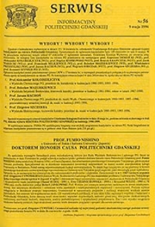 Serwis informacyjny Politechniki Gdańskiej, Nr 56, dnia: 9.05.1996