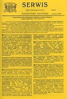 Serwis informacyjny Politechniki Gdańskiej, Nr 57, czerwiec/lipiec 1996