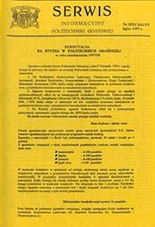 Serwis informacyjny Politechniki Gdańskiej, Nr specjalny, lipiec 1997