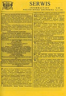 Serwis informacyjny Politechniki Gdańskiej, Nr 64, lipiec 1997