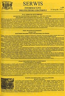 Serwis informacyjny Politechniki Gdańskiej, Nr 66, dnia: 25.11.1997