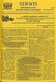 Serwis informacyjny Politechniki Gdańskiej, Nr 89, dnia: 18.12.2000