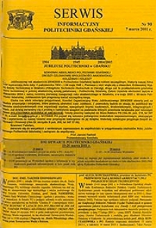 Serwis informacyjny Politechniki Gdańskiej, Nr 90, dnia: 7.03.2001