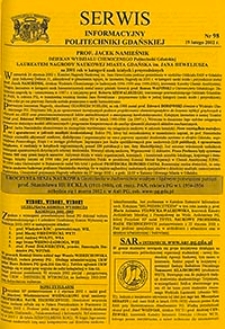 Serwis informacyjny Politechniki Gdańskiej, Nr 98, dnia: 19.02.2002