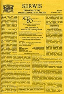 Serwis informacyjny Politechniki Gdańskiej, Nr 108, dnia: 8.06.2005