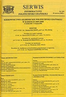 Serwis informacyjny Politechniki Gdańskiej, Nr 109, dnia: 20.06.2005