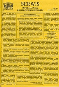 Serwis informacyjny Politechniki Gdańskiej, Nr 111, dnia: 1.09.2005