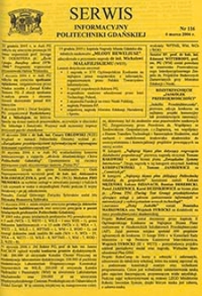 Serwis informacyjny Politechniki Gdańskiej, Nr 116, dnia: 6.03.2006