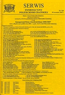 Serwis informacyjny Politechniki Gdańskiej, Nr 120, dnia: 28.09.2006