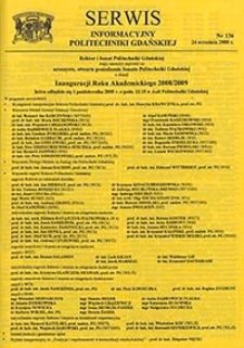 Serwis informacyjny Politechniki Gdańskiej, Nr 136, dnia: 24.09.2008