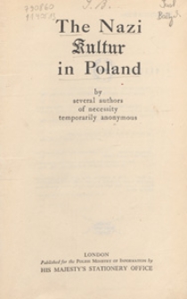 The Nazi Kultur in Poland