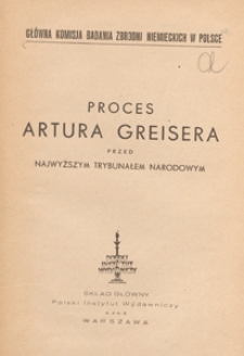 Proces Artura Greisera przed Najwyższym Trybunałem Narodowym