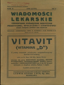 Wiadomości Lekarskie 1929, R. 2, nr 2,4