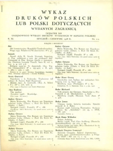Urzędowy Wykaz Druków Wydanych w Rzeczypospolitej Polskiej : druki zarejestrowane w Bibljotece Narodowej R.1938