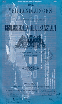 Verhandlungen der Geologischen Bundesanstalt Jg. 1912 Nr 1-18