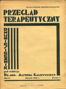 Przegląd Terapeutyczny 1934, R.4, nr 1-6
