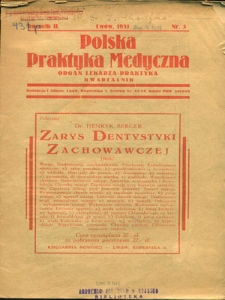 Polska Praktyka Medyczna 1931, R. 2, nr 3