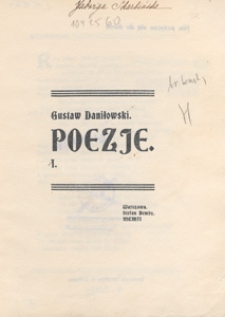 Poezje. 1