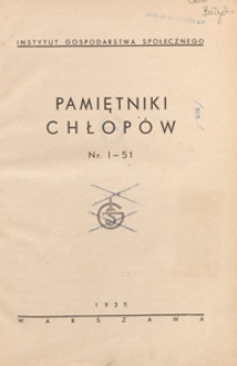 Pamiętniki chłop&oacute;w : nr. 1-51