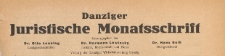 Danziger Juristen-Zeitung, 1927 nr 2