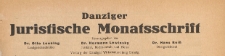 Danziger Juristen-Zeitung, 1927 nr 4