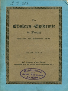 Die Cholera-Epidemie in Danzig während des Sommers 1831