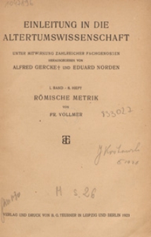 Römische Metrik