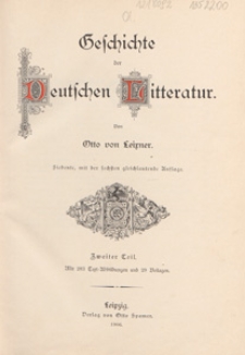 Geschichte der deutschen Literatur. 2er T.
