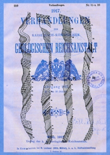Verhandlungen der Geologischen Bundesanstalt Jg. 1917 Nr 1-18