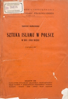 Sztuka islamu w Polsce w XVII i XVIII wieku