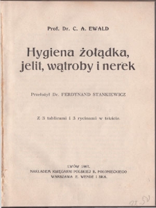 Hygiena żołądka, jelit, wątroby i nerek