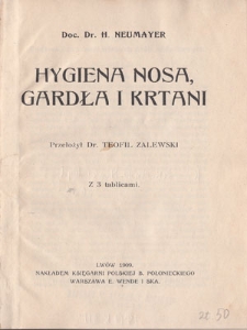 Hygiena nosa, gardła i krtani