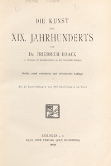 Die Kunst des XIX. Jahrhunderts