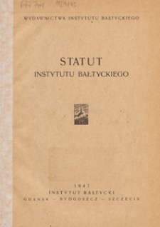 Statut Instytutu Bałtyckiego