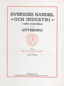 Göteborg. Afd. 1, Historisk inledning
