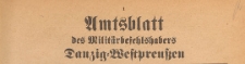 Amtsblatt des Militärbefehlshabers Danzig-Westpressen, 1939.10.04 Nr 3