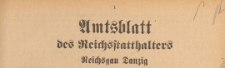 Amtsblatt des Reichsstatthalters Reichsgau Danzig, 1939.11.04 Nr 1