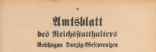 Amtsblatt des Reichsstatthalters, Reichsgau Danzig-Westpreussen, 1939.11.15 Nr 3
