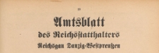 Amtsblatt des Reichsstatthalters, Reichsgau Danzig-Westpreussen, 1940.02.28 Nr 8