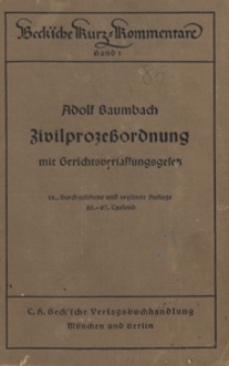 Zivilprozessordnung mit Gerichtsverfassungsgesetz