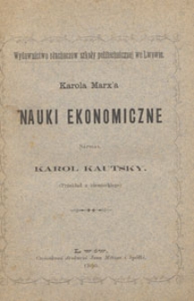 Karola Marx'a nauki ekonomiczne