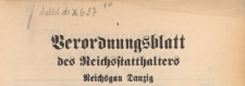 Verordnungsblatt des Reichsstatthalters, Reichsgau Danzig, 1939.11.01 nr 1
