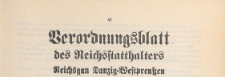 Verordnungsblatt des Reichsstatthalters, Reichsgau Danzig-Westpreussen, 1939.11.29 nr 11