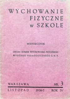 Wychowanie Fizyczne w Szkole, 1936/7, nr 3