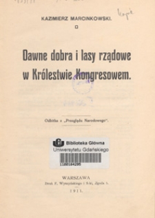 Dawne dobra i lasy rządowe w Królestwie Kongresowem